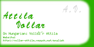 attila vollar business card